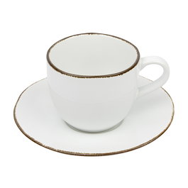 Avet Taza de Té con Plato Reactive White Stoneware (6 Unidades)
